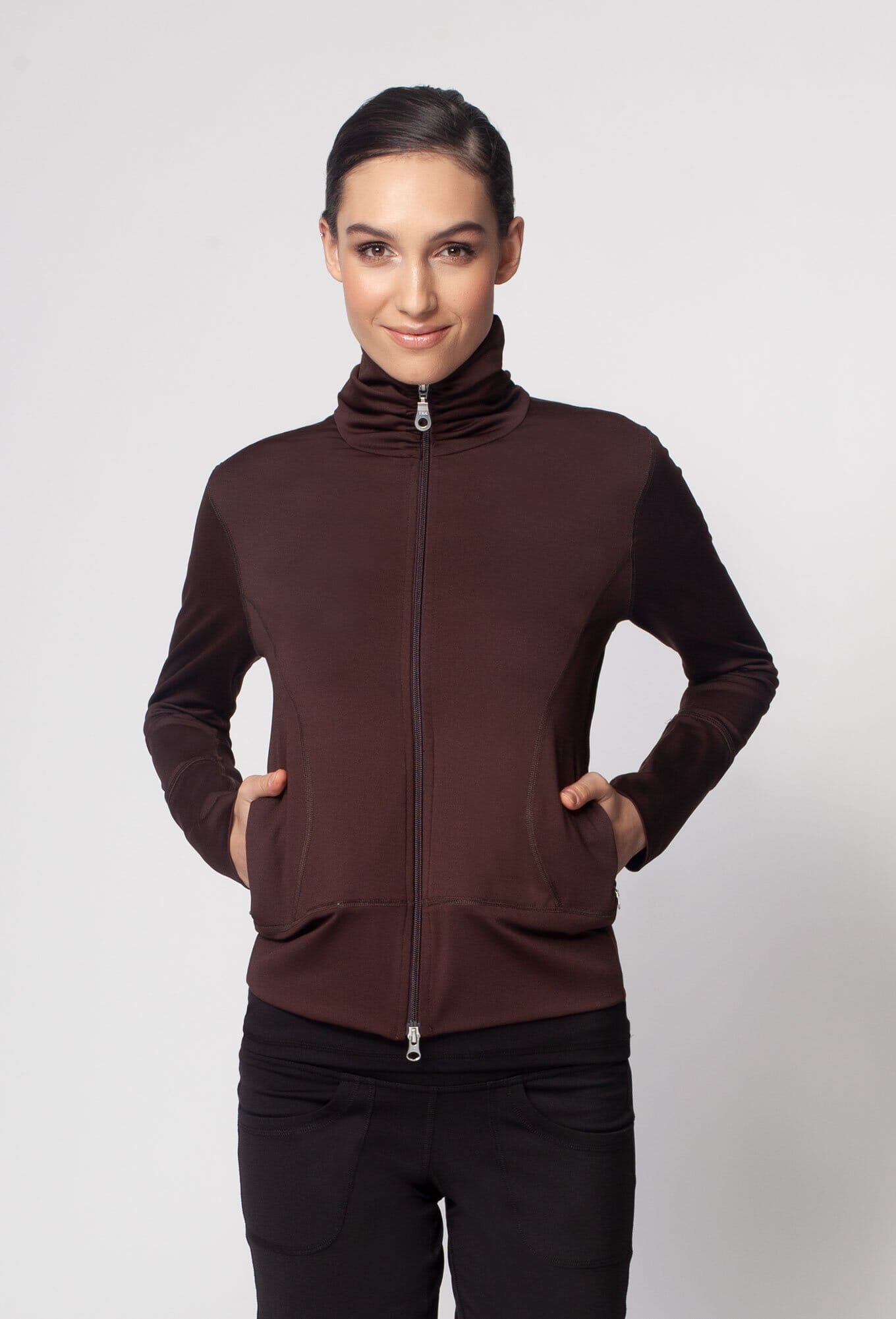 https://cdn.shopify.com/s/files/1/0878/1816/products/FC065-prima-fitness-jacket-noel-asmar-uniforms-womens-activewear-chocolate-front.jpg
